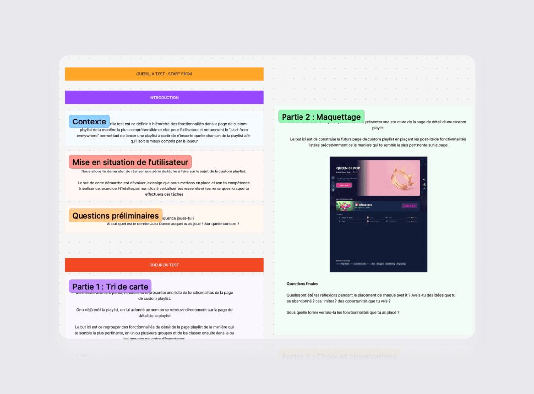 Le protocole : contexte, mise en situation, questions préliminaires puis exercices