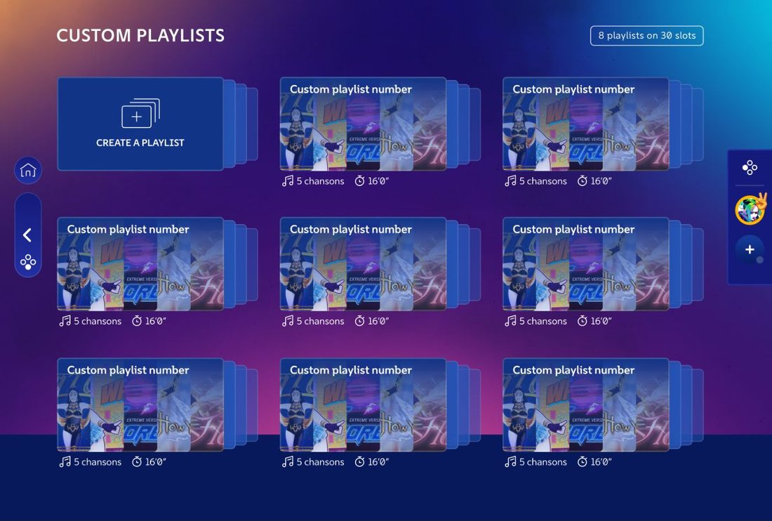 La bibliothèque, avec la création de playlist en première position