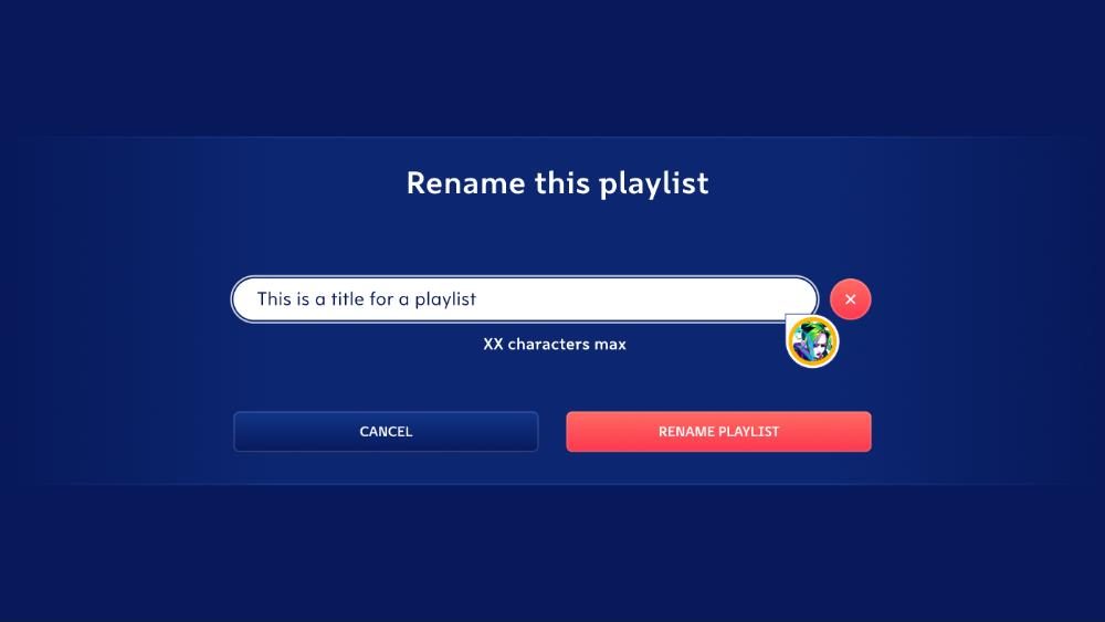 Renommer une playlist